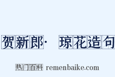 贺新郎·琼花造句是什么意思的图片